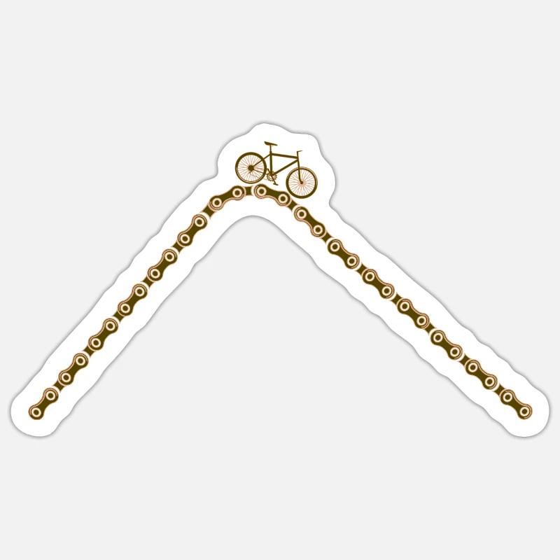 Bicycle Chain Design - Sticker size S (10 x 10 cm) - white matte