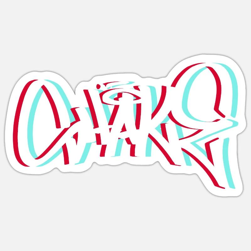 SHAKE 3D II - Sticker taille S (10 x 10 cm) - blanc mat