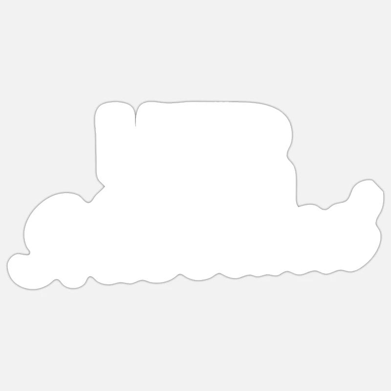 Son mari - Sticker taille S (10 x 10 cm) - blanc mat