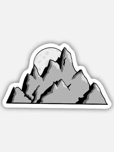 Mountain - Sticker Größe S (10 x 10 cm) - Mattweiß