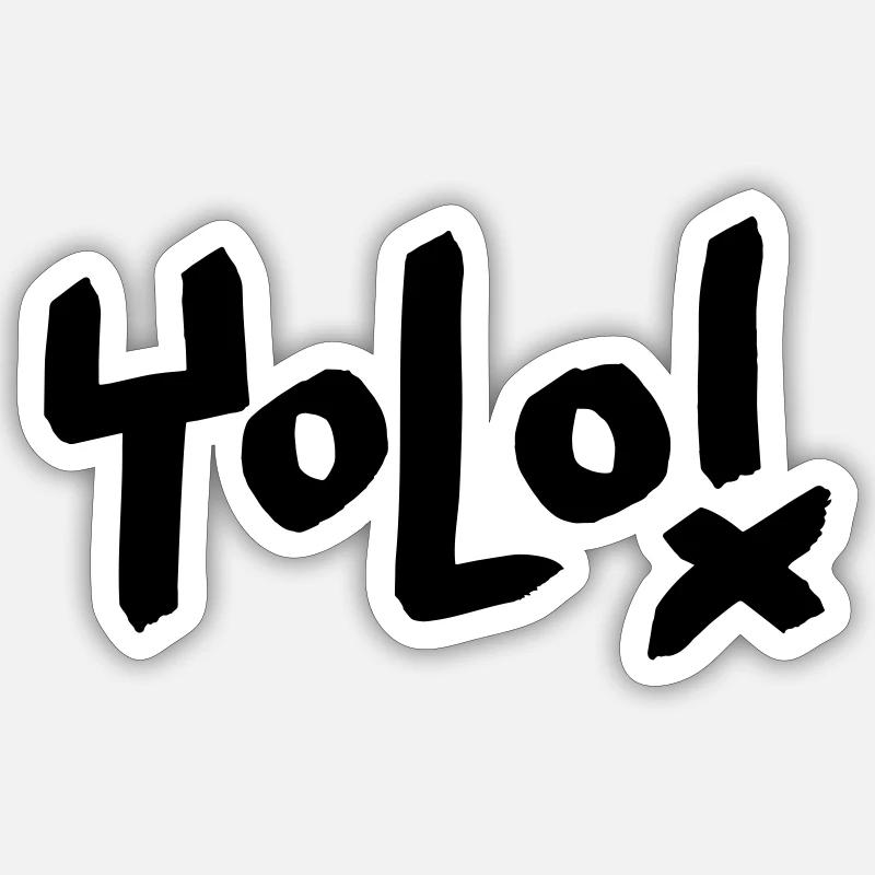 YOLO! - Sticker taille S (10 x 10 cm) - blanc mat