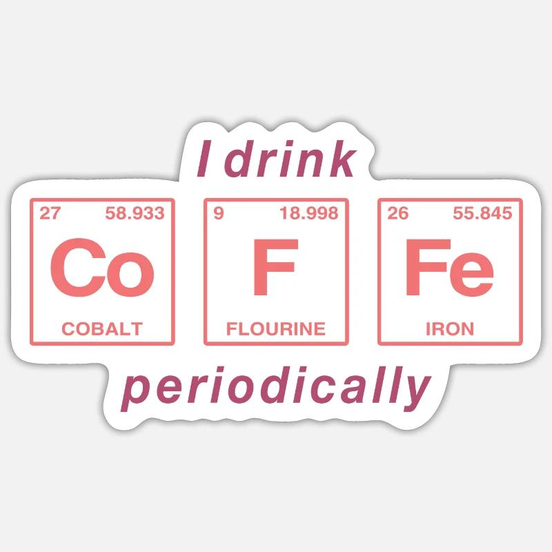 COFFEE - with elements of the persiode system Sticker size S (10 x 10 cm)