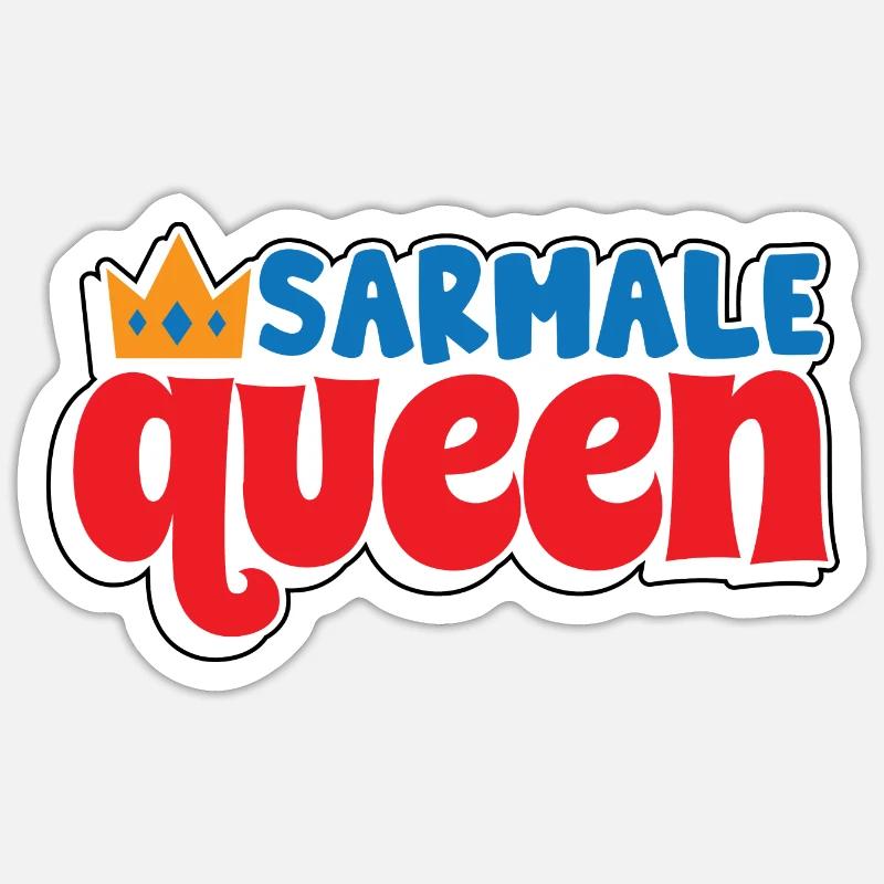Sarmale Queen - Sticker size S (10 x 10 cm) - white matte