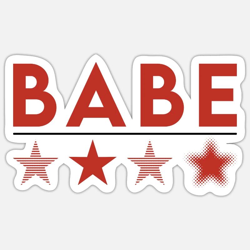 Bebe - Sticker taille S (10 x 10 cm) - blanc mat