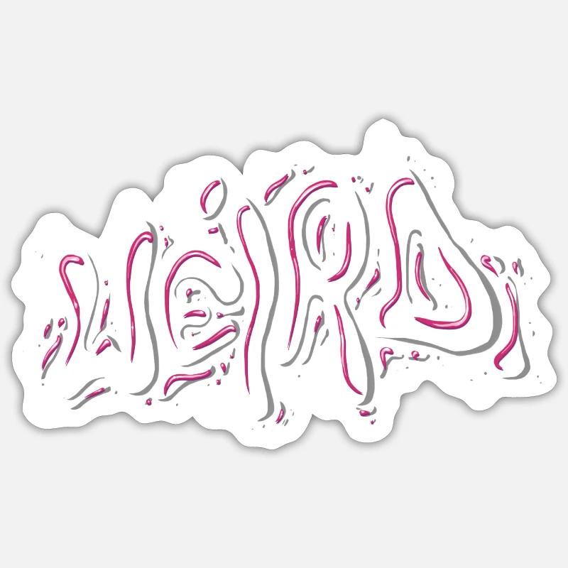 Bizarre - Sticker taille S (10 x 10 cm) - blanc mat