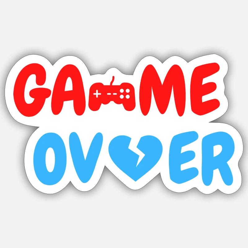 Fin du jeu - Sticker taille S (10 x 10 cm) - blanc mat