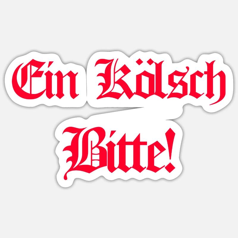 Ein Kölsch bitte! Sticker Größe S (10 x 10 cm)