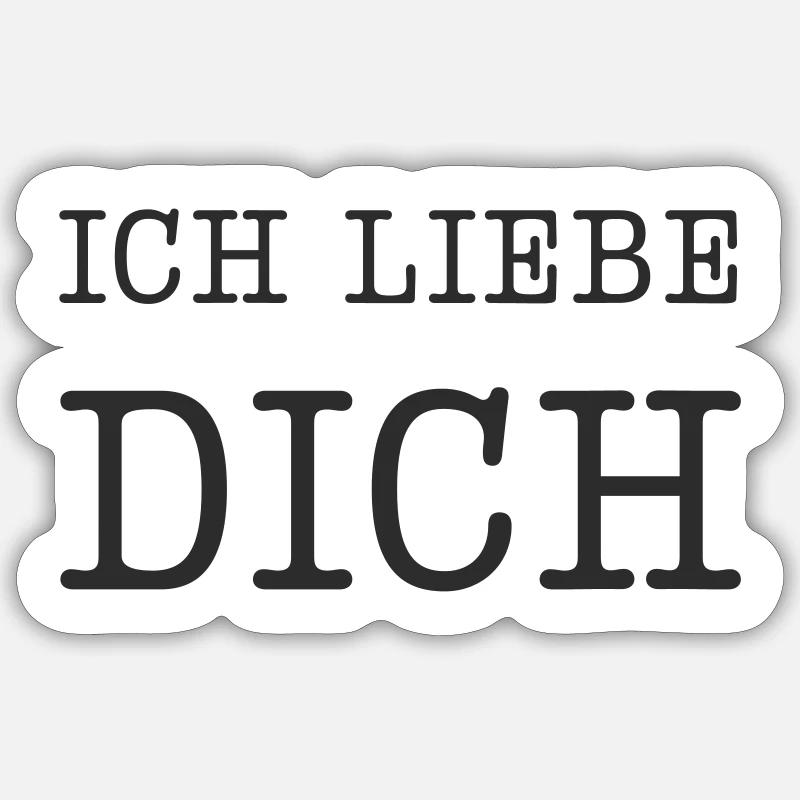 Ich liebe dich Sticker Größe S (10 x 10 cm)