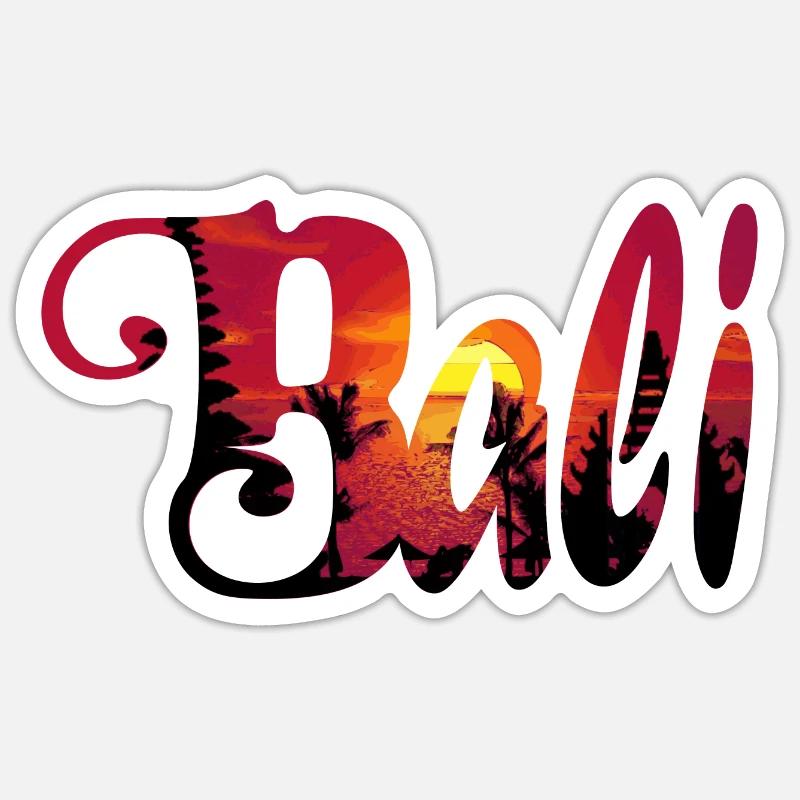 BALI - Sticker taille S (10 x 10 cm) - blanc mat