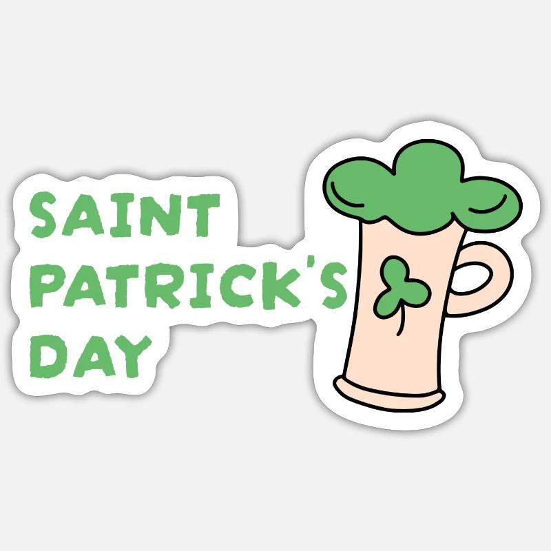 Fête de la Saint-Patrick Sticker taille S (10 x 10 cm)