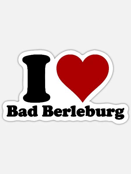I Love Bad Berleburg - Sticker Größe S (10 x 10 cm) - Mattweiß