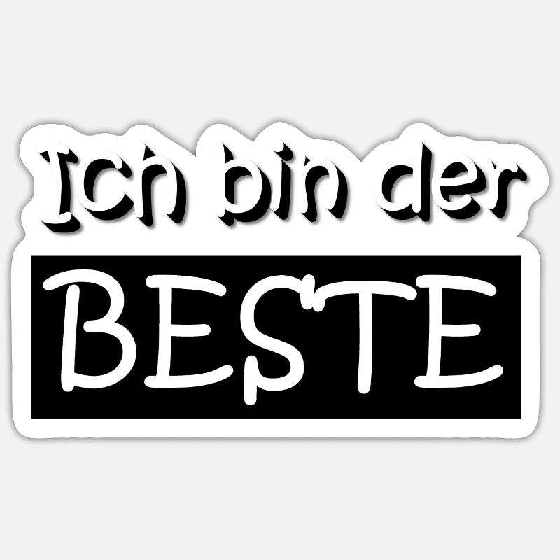 Ich bin der BESTE - Sticker Größe S (10 x 10 cm) - Mattweiß