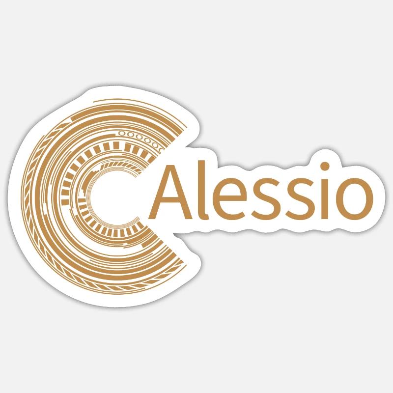 For Alessio - Sticker size S (10 x 10 cm) - white matte