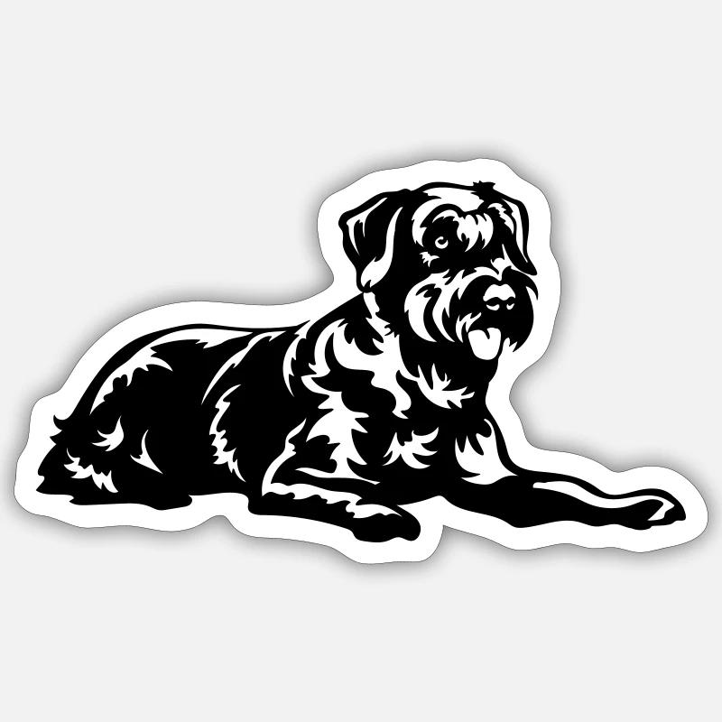 Giant Schnauzer - Sticker size S (10 x 10 cm) - white matte