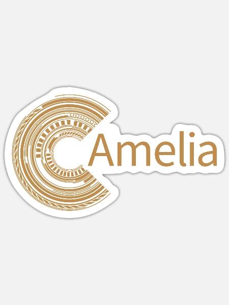 Für Amelia - Sticker Größe S (10 x 10 cm) - Mattweiß