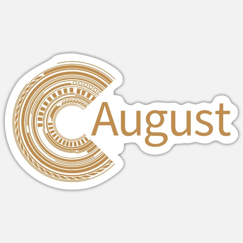 For August - Sticker size S (10 x 10 cm) - white matte