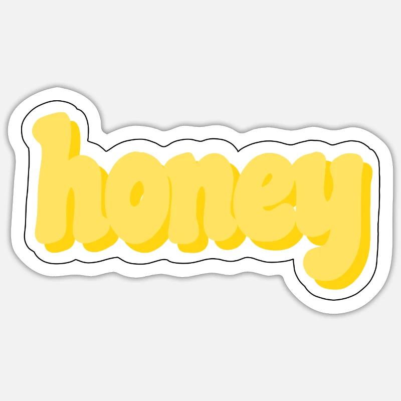 Honey - Sticker Größe S (10 x 10 cm) - Mattweiß