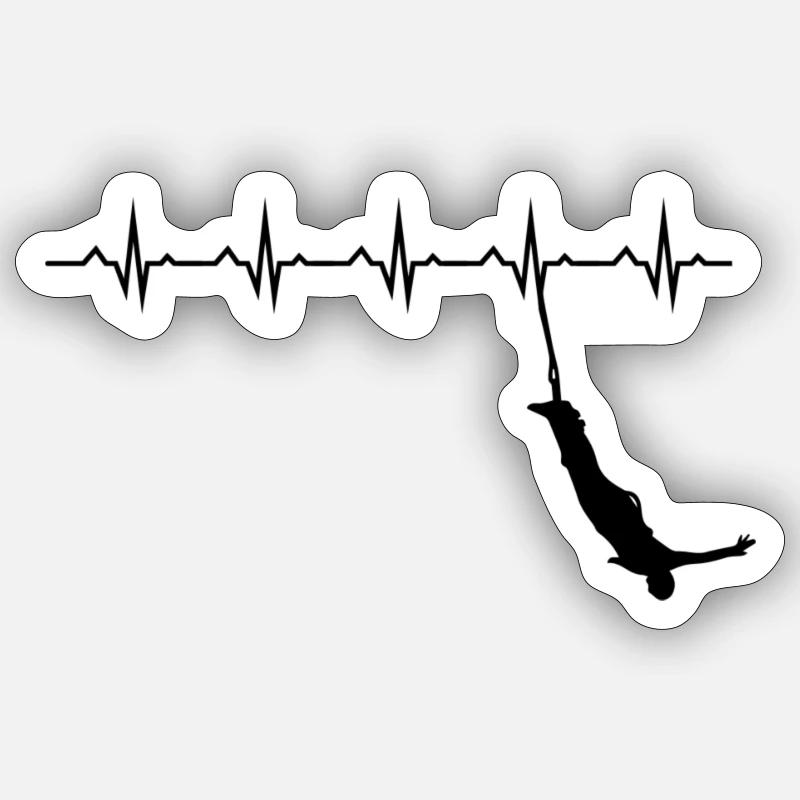 Bungee Jumping Evolution Sport Fun Sticker Größe S (10 x 10 cm)