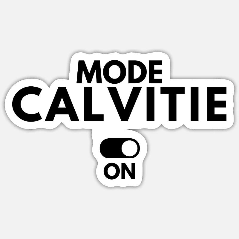 Mode calvitie activé on off Sticker taille S (10 x 10 cm)