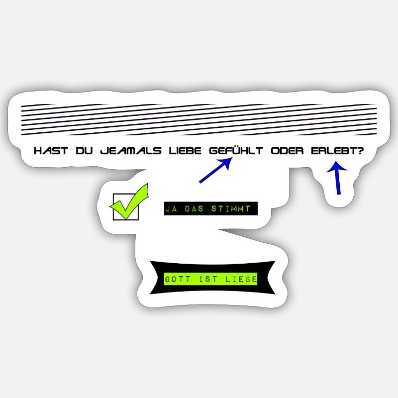 Love cannot be denied - Sticker size S (10 x 10 cm) - white matte