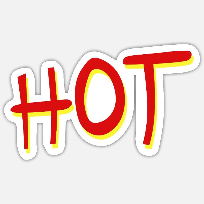 Chaud - Sticker taille S (10 x 10 cm) - blanc mat