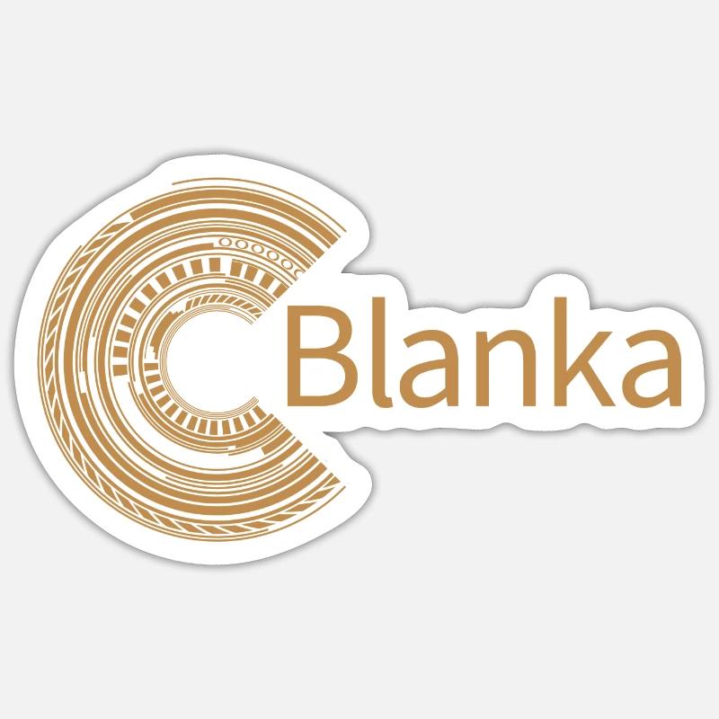 Pour Blanka - Sticker taille S (10 x 10 cm) - blanc mat