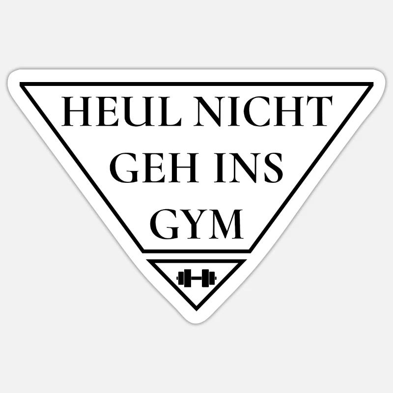 Gym Spruch - Sticker Größe S (10 x 10 cm) - Mattweiß