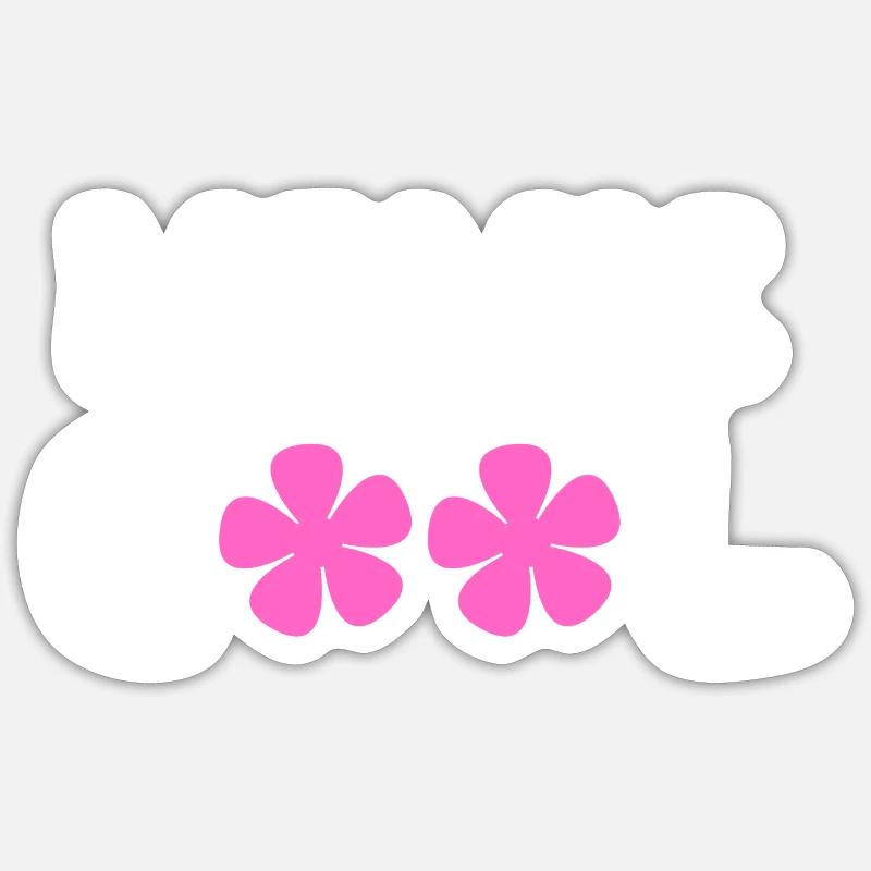 mamie cool - Sticker taille S (10 x 10 cm) - blanc mat