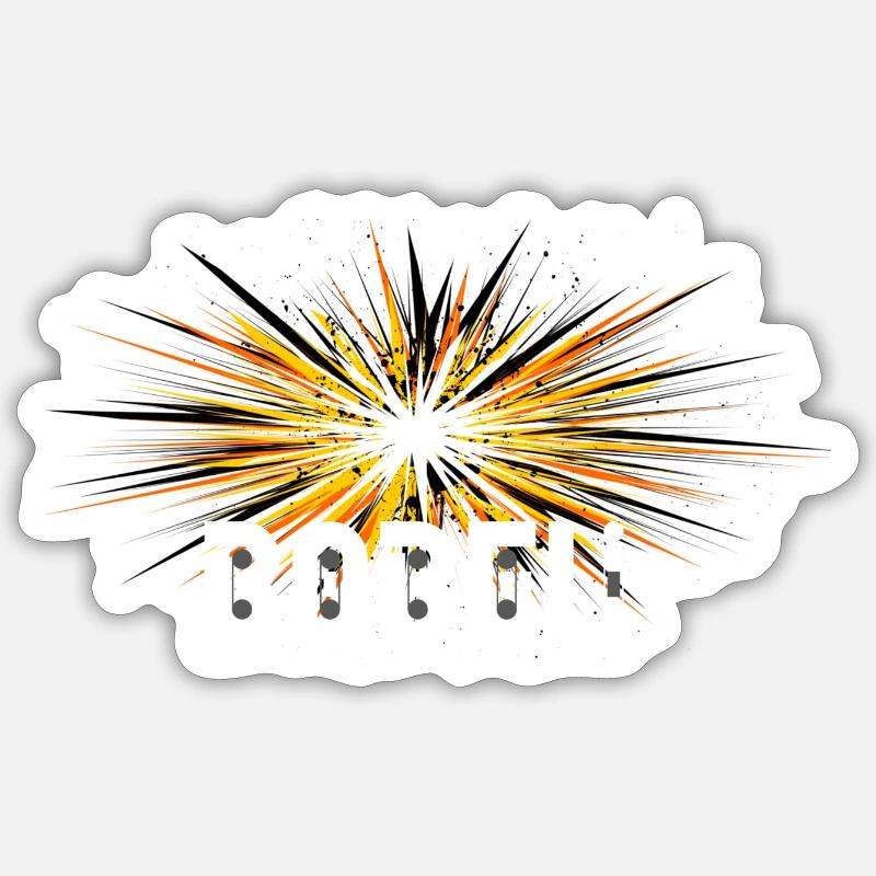 L’ÉTOILE EXPLOSIVE BABELI - Sticker taille S (10 x 10 cm) - blanc mat