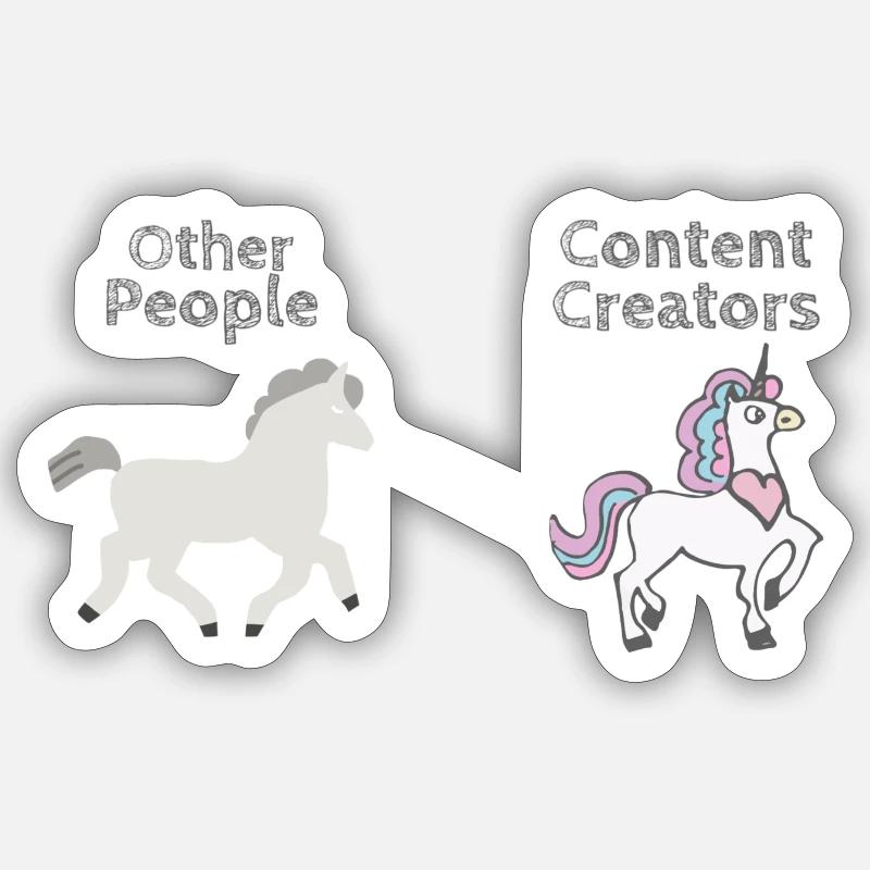 Content Creators - Other People - Sticker Größe S (10 x 10 cm) - Mattweiß