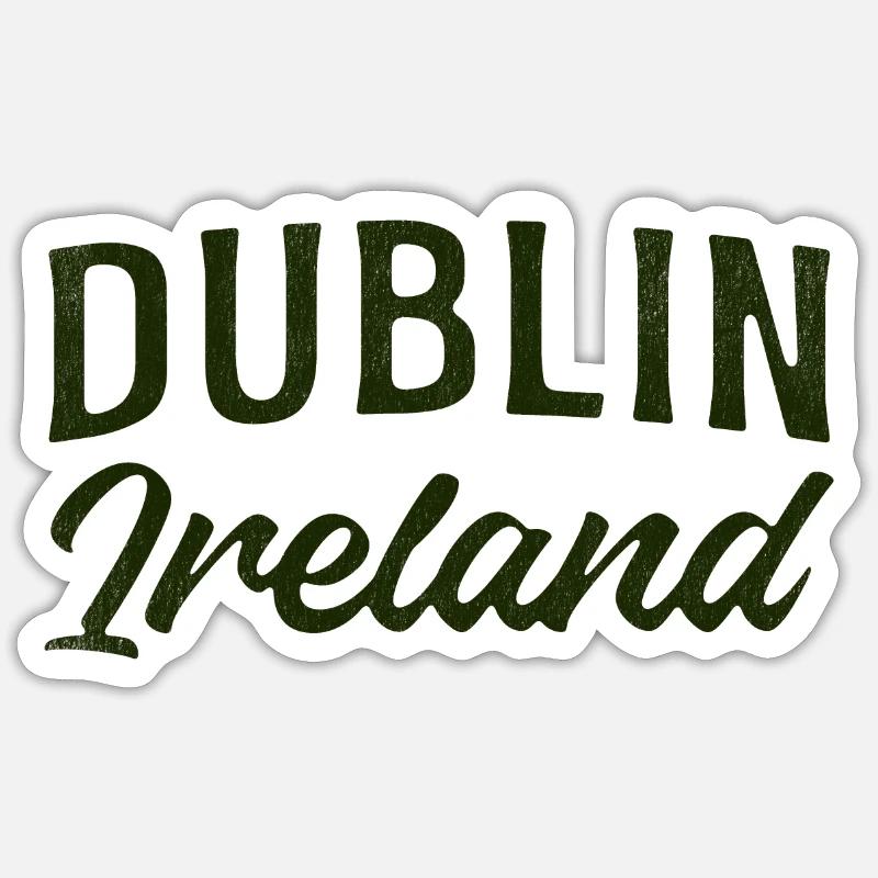 Dublin Irland Script Typografie Sticker Größe S (10 x 10 cm)