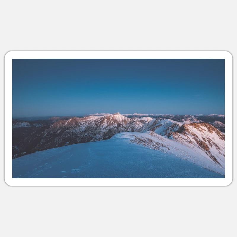 Alpenglow on Agrafa Mountain Range Sticker size S (10 x 10 cm)