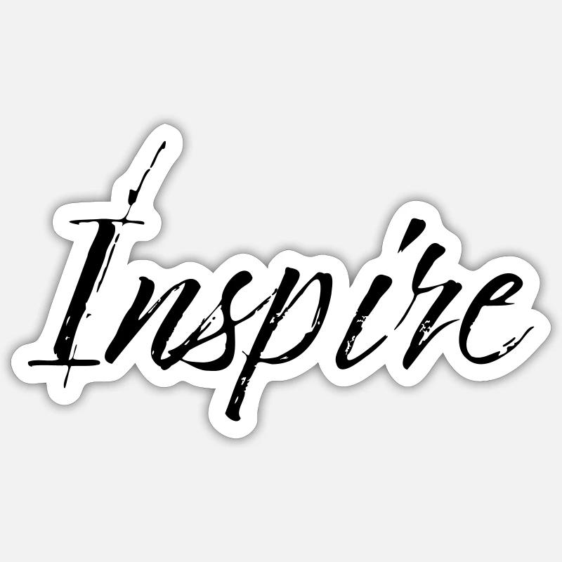 Inspire - Sticker size S (10 x 10 cm) - white matte