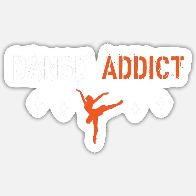 Dance addict - Sticker size S (10 x 10 cm) - white matte