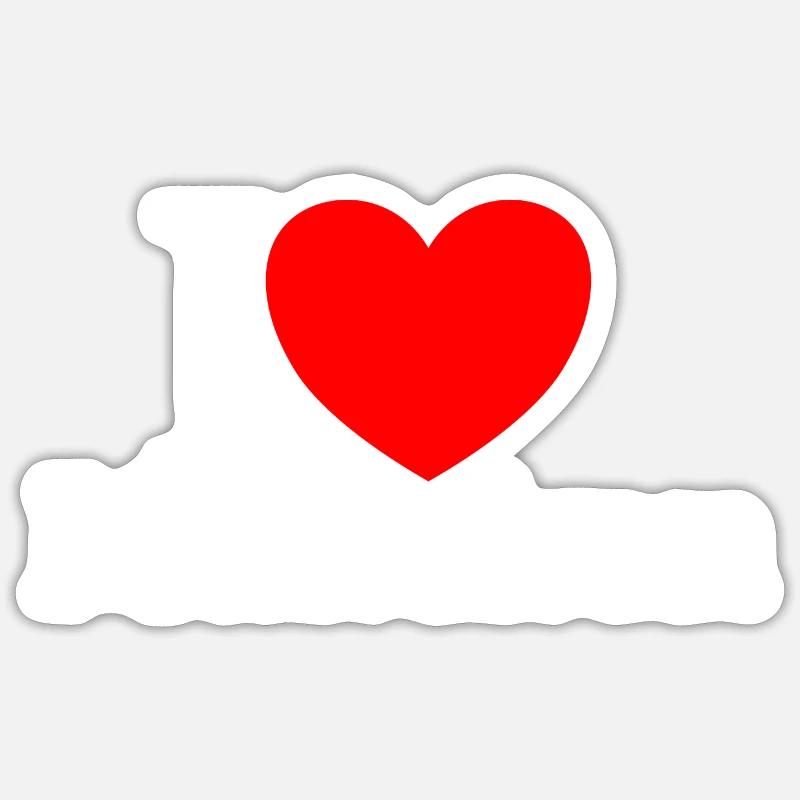 i love München - Sticker Größe S (10 x 10 cm) - Mattweiß