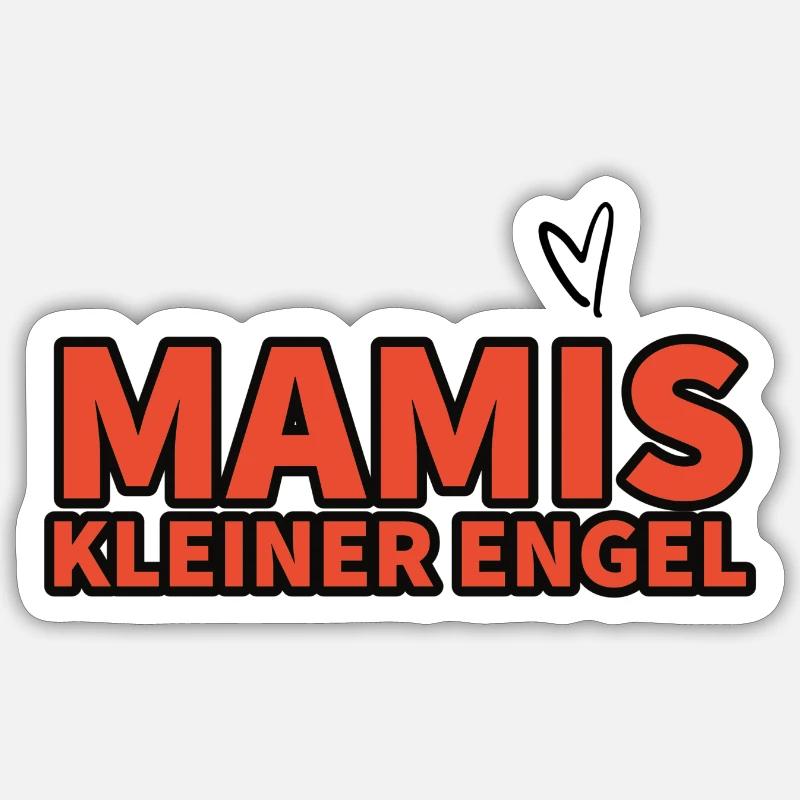 mamis kleiner engel - Sticker Größe S (10 x 10 cm) - Mattweiß