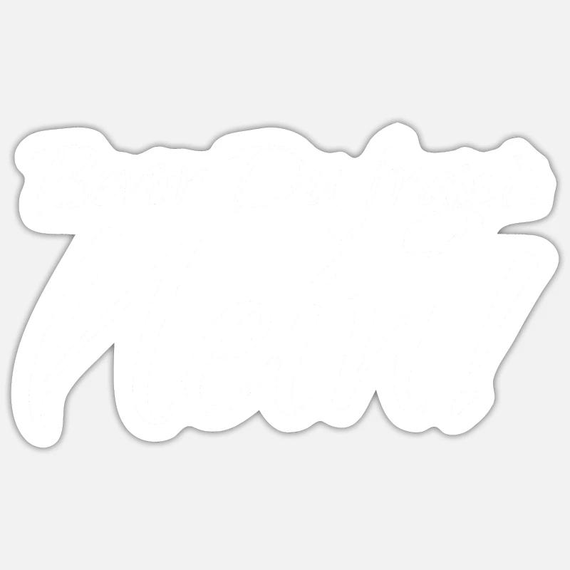 Bevor Du fragst: NEIN! - Sticker Größe S (10 x 10 cm) - Mattweiß