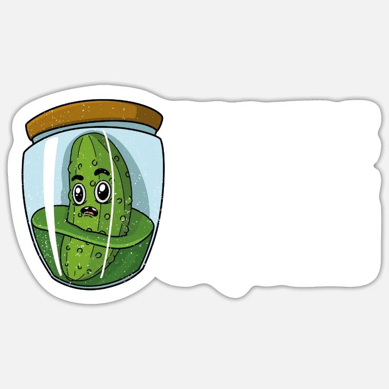 Concombres Aliments sains Cornichons végétaliens Sticker taille S (10 x 10 cm)
