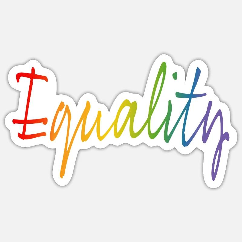 Rainbow equality | LGBT lgbtqi queer - Sticker size S (10 x 10 cm) - white matte
