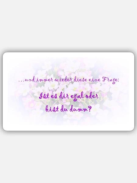 und immer wieder diese 1 Frage - Sticker Größe S (10 x 10 cm) - Mattweiß