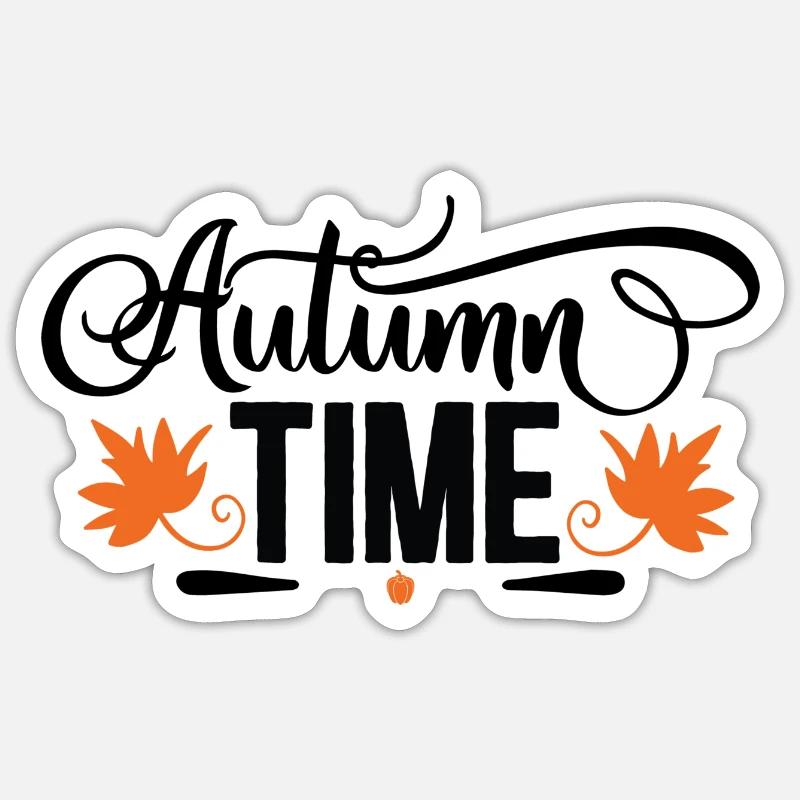 Heure d’automne - Sticker taille S (10 x 10 cm) - blanc mat