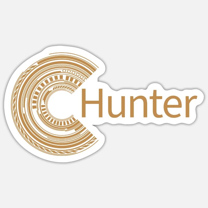 Pour Hunter - Sticker taille S (10 x 10 cm) - blanc mat