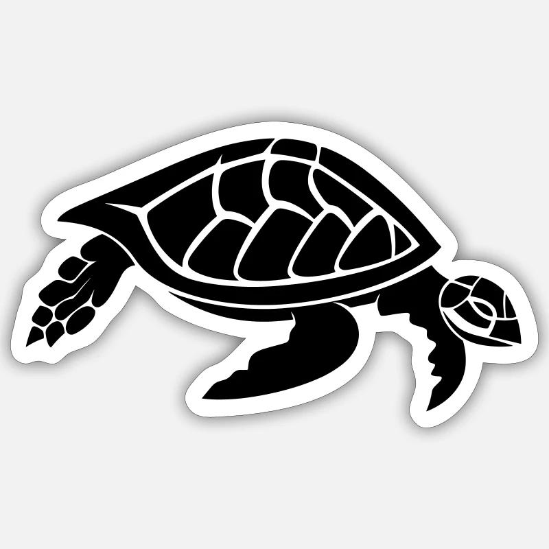 tortoise - Sticker size S (10 x 10 cm) - white matte