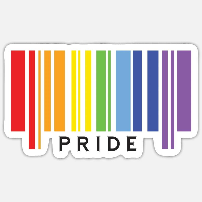 Fierté LGBTQ+. - Sticker taille S (10 x 10 cm) - blanc mat