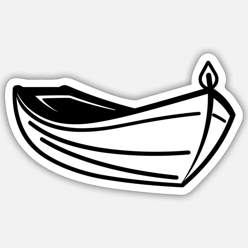 Boat - Sticker size S (10 x 10 cm) - white matte