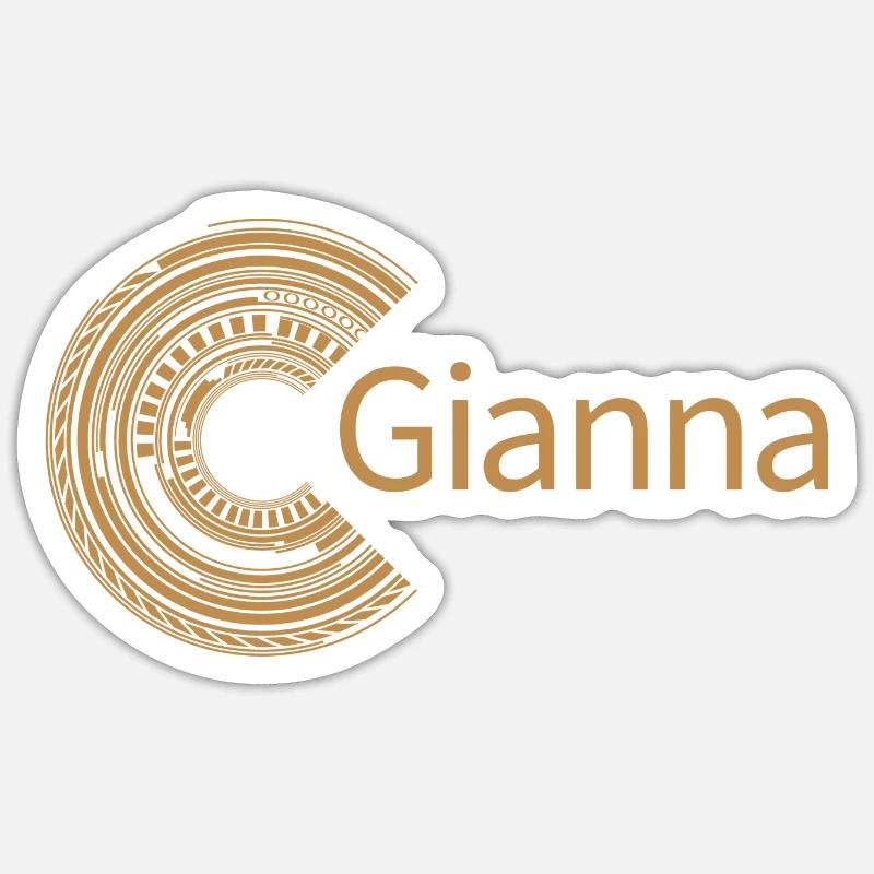 Pour Gianna - Sticker taille S (10 x 10 cm) - blanc mat
