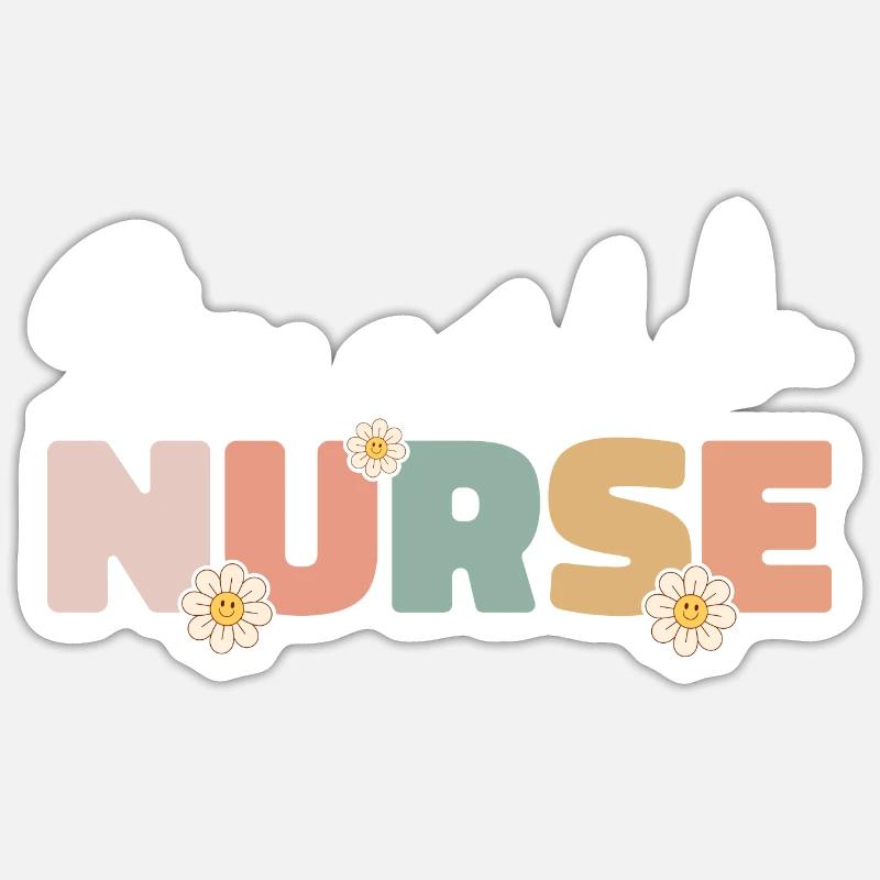 Ich bin eine Krankenschwester Geschenkkrankenschwester - Sticker Größe S (10 x 10 cm) - Mattweiß