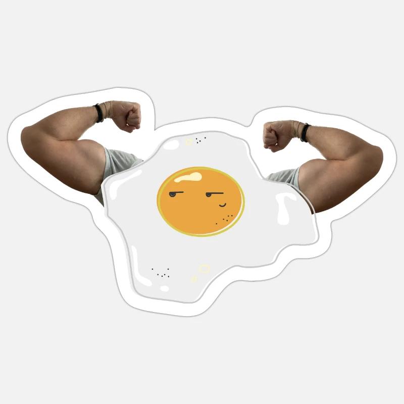 EGG MOGG - Sticker Größe S (10 x 10 cm) - Mattweiß