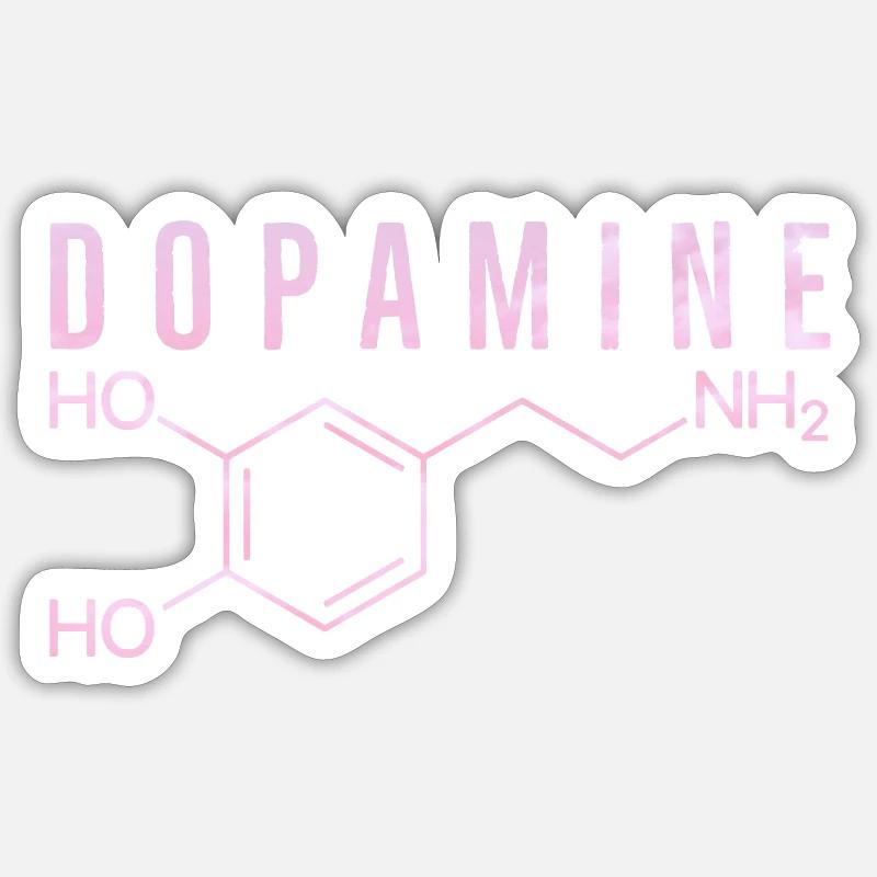 Dopamine molecule Sticker size S (10 x 10 cm)