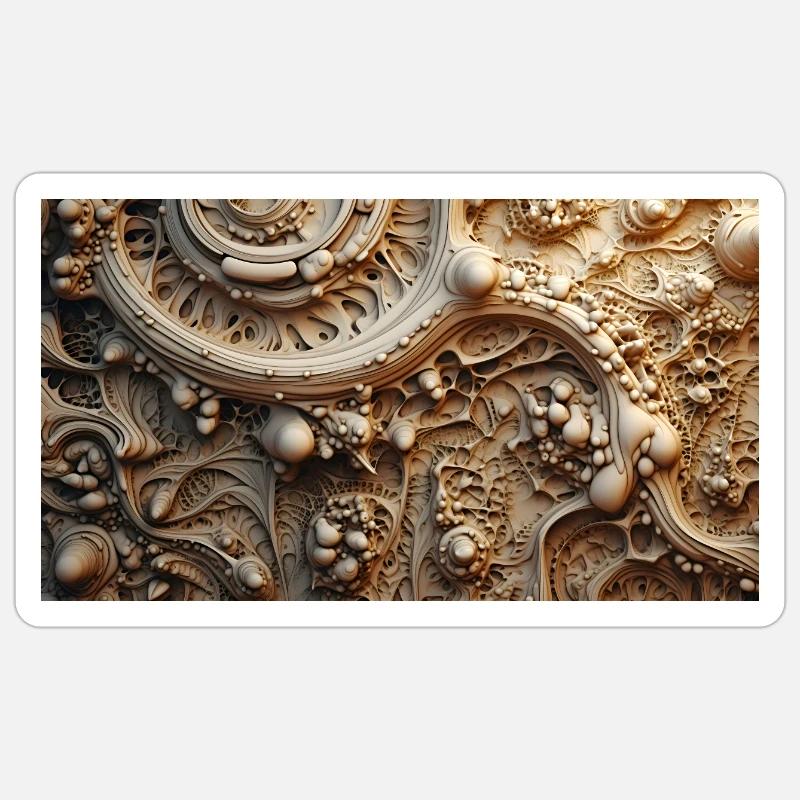 Abstraktes dekoratives Muster Sticker Größe S (10 x 10 cm)